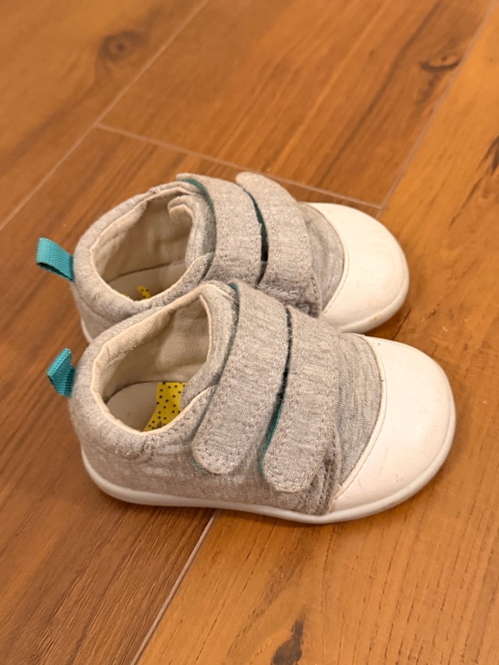 Ten Little Kids Gray Velcro Sneakers